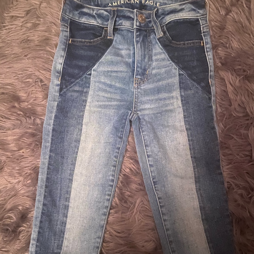 American eagle two toned jegging crop
